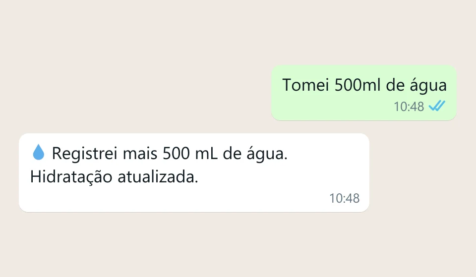 Ela registra sua rotina.